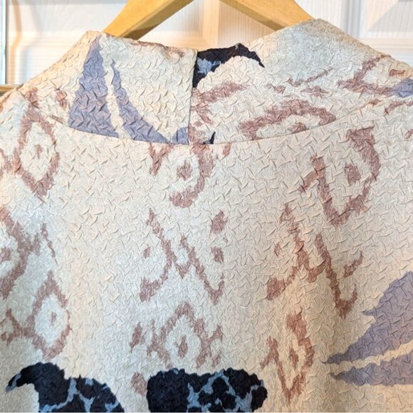 Chicos Travelers Open Front Floral Jacket US 12P Large P Lightweight Kimono - Picture 7 of 9